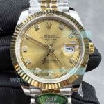 ARF Swiss Copy Rolex Datejust II Gold Diamond Dial Two-Tone Jubilee Watch 
